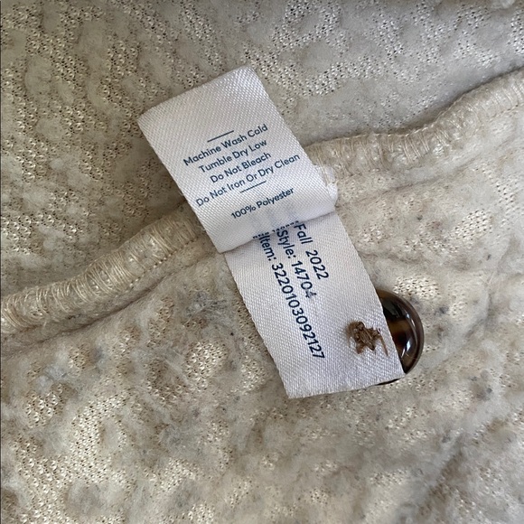 Marine Layer Eden Sherpa Overshirt, ivory cream, size S - Picture 14 of 16